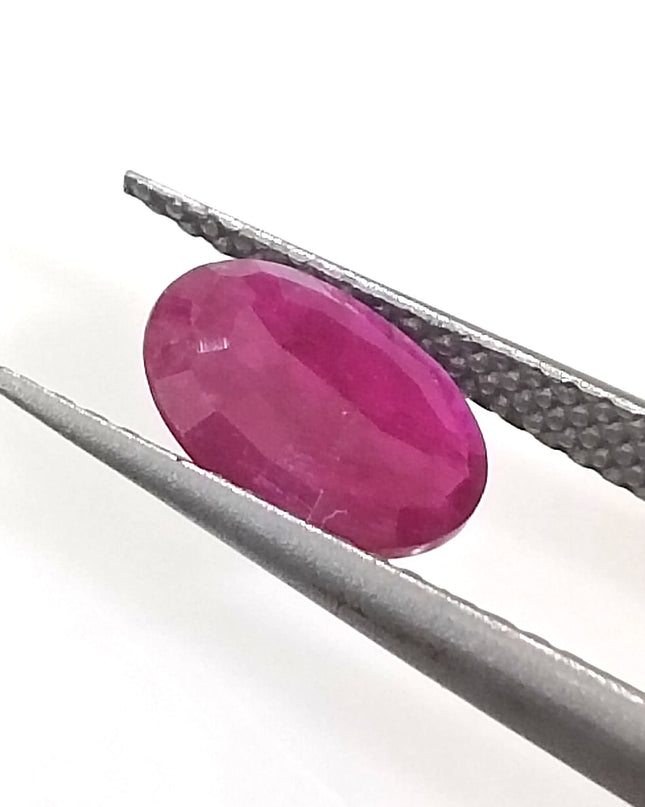 GSI Certified 0.96ct Mozambique Ruby, Natural Untreated Gemstone