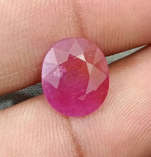 Mozambique Ruby 5.54ct Natural Red Oval Cut Unheated Certified Loose Gemstone