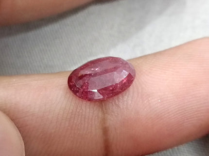 3.22ct Untreated Mozambique Ruby Natural SGL Certified Wine Red Oval Cut Gemstone