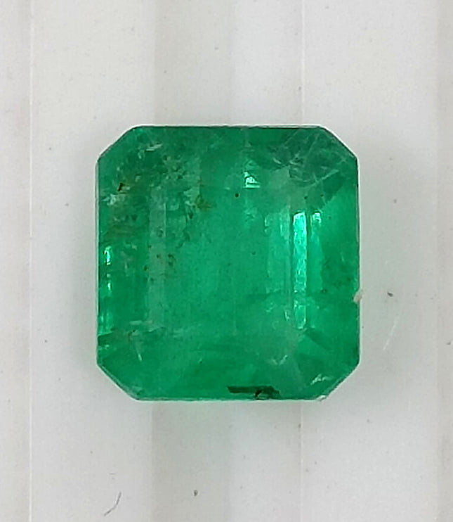 Colombian Emerald 1.34ct Natural Vivid Green Octagon Cut Loose Stone