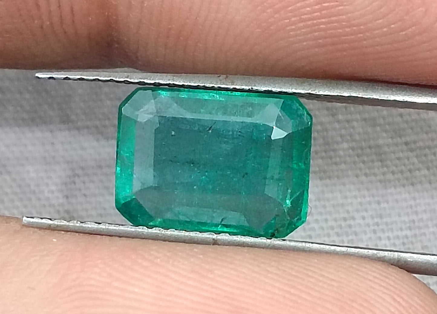 GSI Certified 3.14ct Zambian Emerald, 100% Natural Gemstone - SMSGEMS 