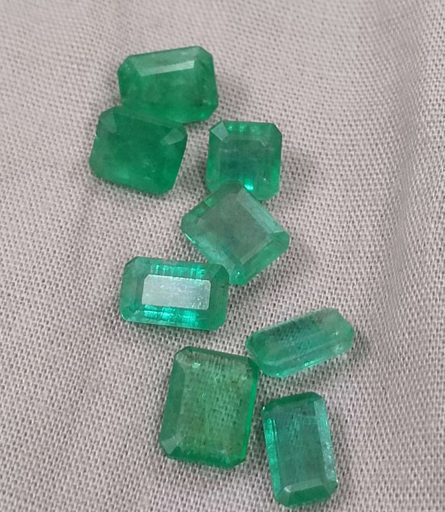 13.63ct Natural Zambian Emerald Parcel Earth Mined Loose Gemstones