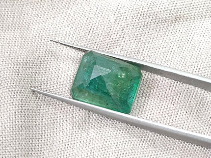 Natural Emerald 8.22ct Certified Natural Octagon Cut Stone