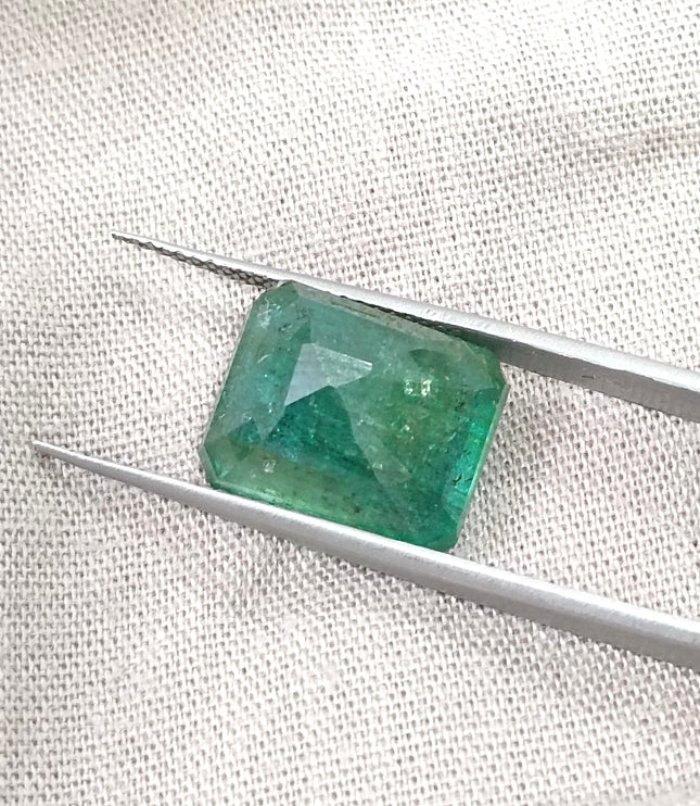 Natural Emerald 8.22ct Certified Natural Octagon Cut Stone