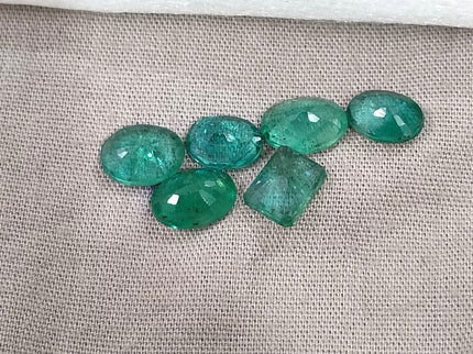 Natural Emerald Lot 8.50ct Medium Green Zambian Loose Gemstones
