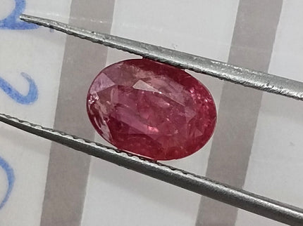 1.45ct Unheated Natural Ruby Mozambique Rasberry Red Oval Gemstone