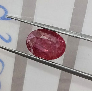1.45ct Unheated Natural Ruby Mozambique Rasberry Red Oval Gemstone