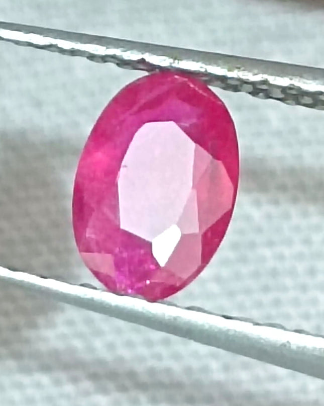 GSI Certified 0.49ct Blood Red Mozambique Ruby, Natural untreated Gemstone