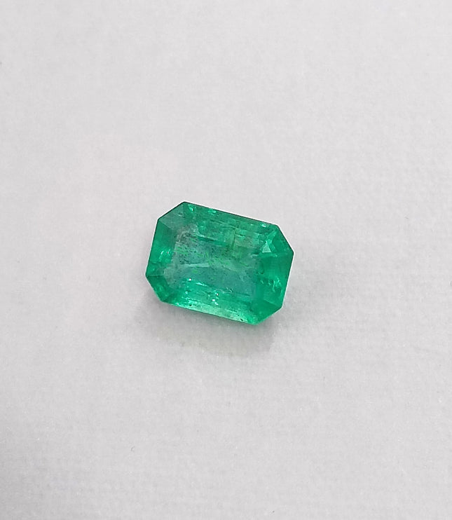 1.08ct Panjshir Emerald Natural SGL Certified Medium Green Octagon Cut Gemstone