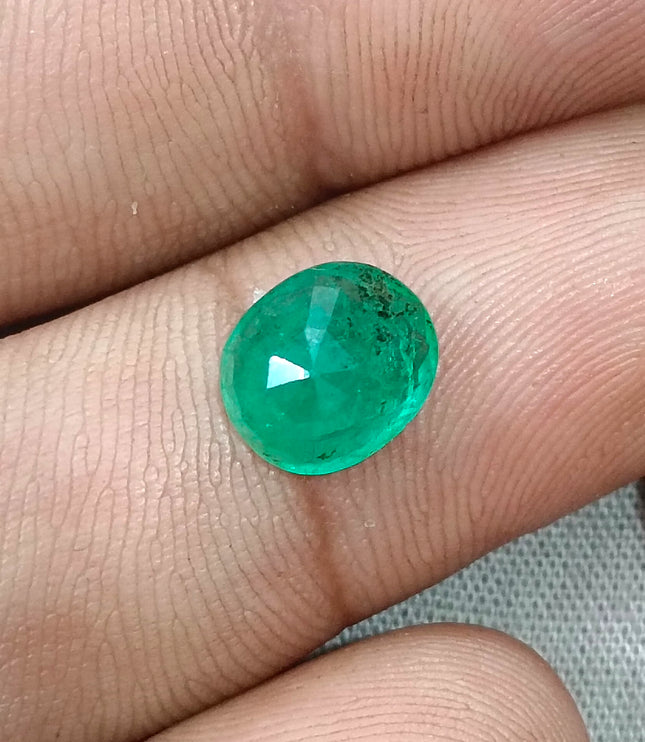 Zambian Emerald 2.38ct Certified Deep Green Natural Loose Gemstone
