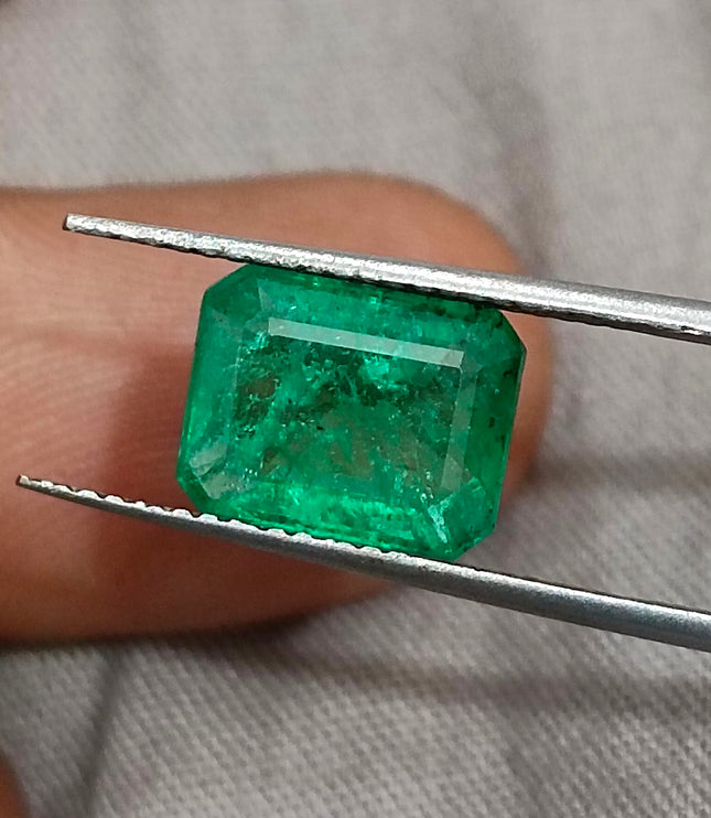 Zambian Emerald 2.76ct Natural Medium Deep Green Octagon Cut Gemstone