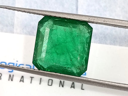 Natural Emerald 3.57ct Certified Deep Velvet Green Octagon Cut Loose Gemstone