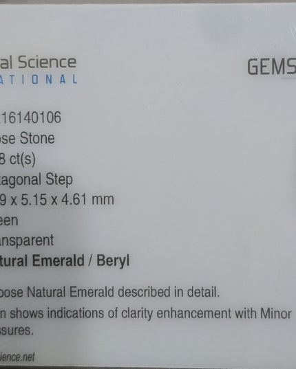 GSI Certified 1.68ct Deep Golden Green Natural Panjshir Emerald Minor Oiled Loose Gemstone