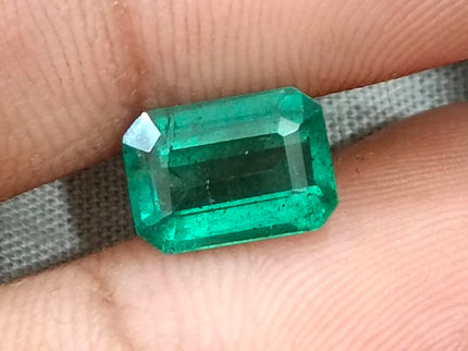 2.32ct Zambian Emerald, Natural Medium Light Green Octagon Cut Loose Gemstone