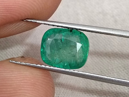 2.95ct Cushion cut Zambian Emerald Natural Cushion Cut Gemstone