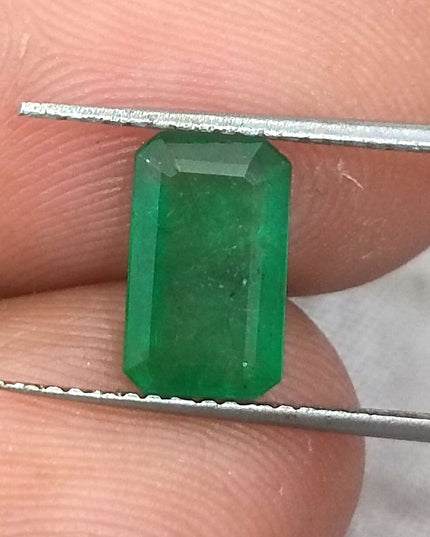 1.66 GSI Certified Vivid Deep Green Swat Emerald Minor Oiled Loose Gemstone