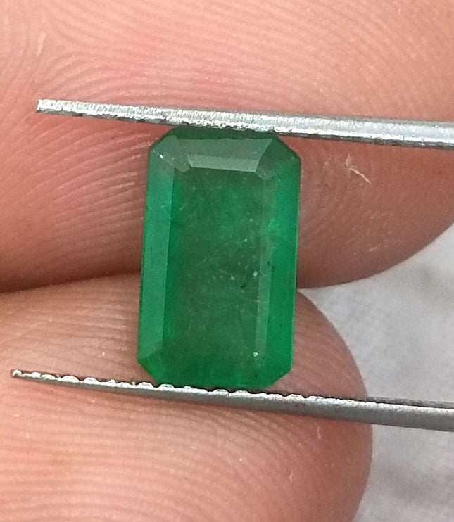 Swat Emerald 1.66 Certified Natural Medium Deep Green Gemstone