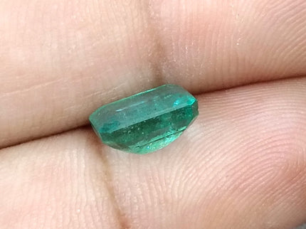 Natural Emerald 2.65ct SGL Certified Zambia Sea Green Octagon Cut Minor Oiled Gemstone