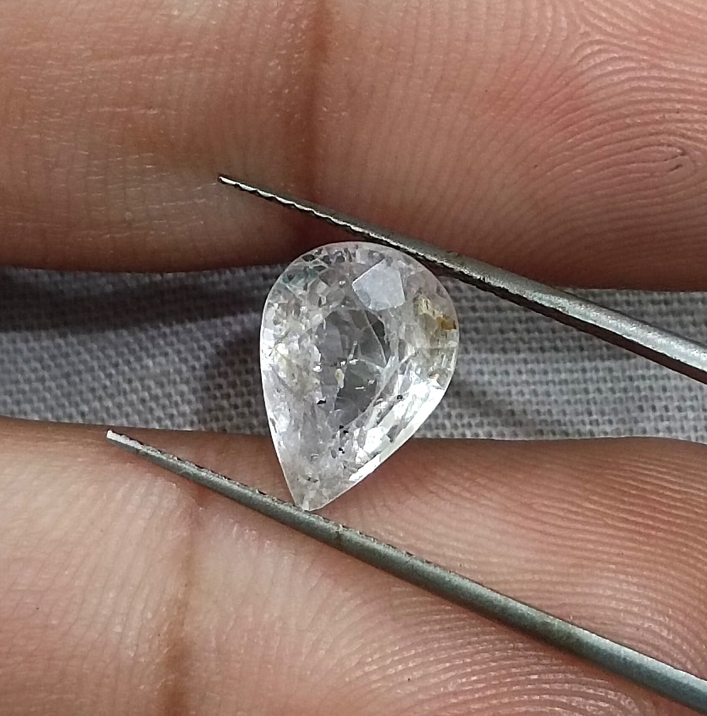 GSI Certified 3.50ct White Sapphire, 100% Natural Untreated Gemstone