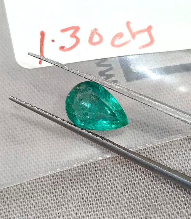 1.30ct Certified Zambian Natural Emerald.
