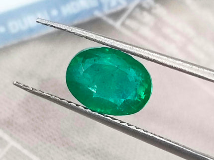1.98ct Medium Vivid Green Natural Emerald Zambia Oval Cut Loose Gemstone
