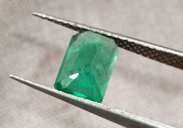 GSI Certified 1.35ct Deep Green Panjshir Emerald Minor Oiled Loose Gemstone