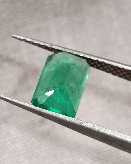 GSI Certified 1.35ct Deep Green Panjshir Emerald Minor Oiled Loose Gemstone