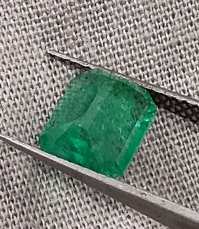 Zambian Emerald 1.62ct Certified Natural Octagon Cut Loose Gemstone