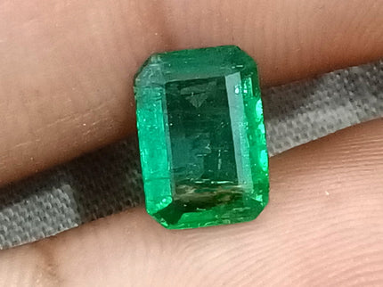 Natural Emerald 1.54ct Vivid Deep Green SGL Certified Zambian Octagon Cut Loose Gemstone