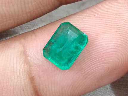 2.12ct Panjshir Emerald Medium Green Octagon Cut SGL Certified Gemstone