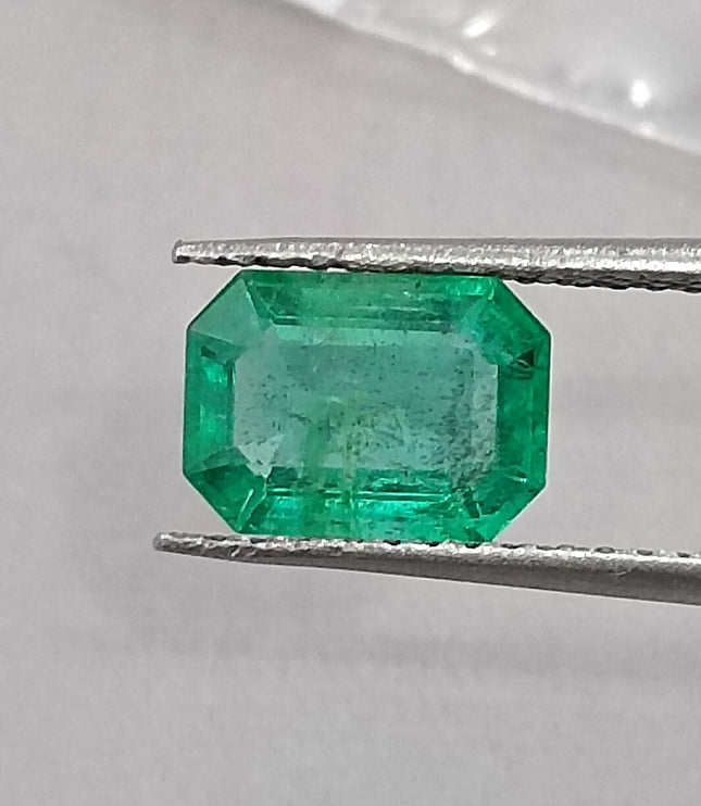 1.08ct Panjshir Emerald Natural SGL Certified Medium Green Octagon Cut Gemstone