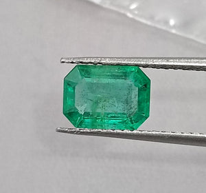 1.08ct Panjshir Emerald Natural SGL Certified Medium Green Octagon Cut Gemstone