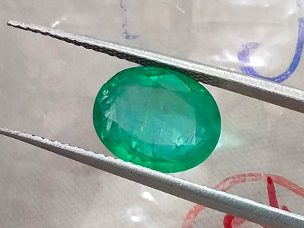 2.72ct Natural Emerald Medium Deep Spring Green Oval Cut SGL Certified Gemstone