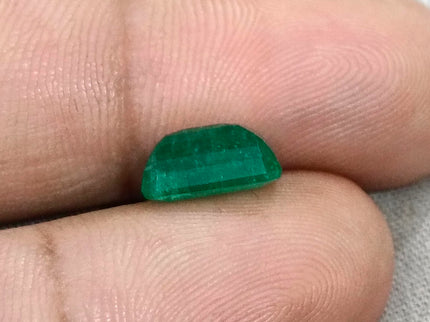 Natural Zambian Emerald 3.13ct Certified Medium Green Octagon Cut Loose Gemstone