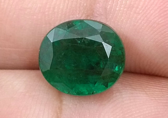 5.68ct Deep Green Natural Emerald, Earth Mined Loose Gemstone