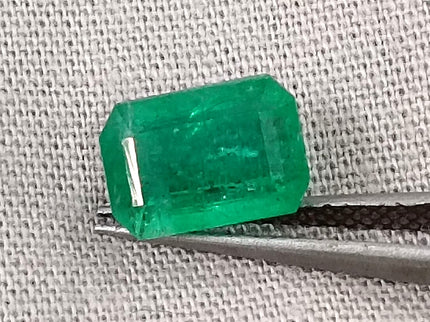 Panjshir Emerald 1.96ct Neon Green Emerald Cut Loose Stone
