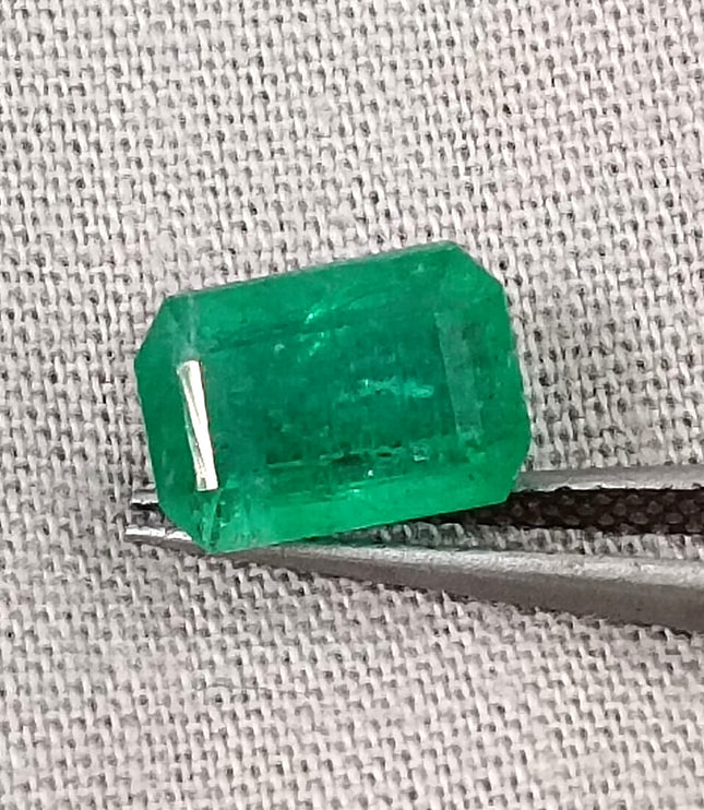 Panjshir Emerald 1.96ct Neon Green Emerald Cut Loose Stone
