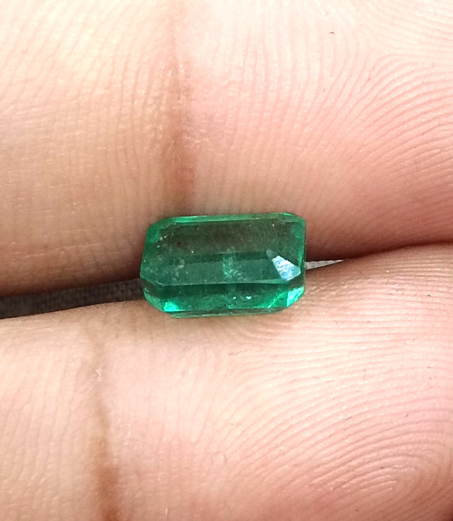 2.10ct Natural Emerald Medium Deep Green Octagon Cut Gemstone