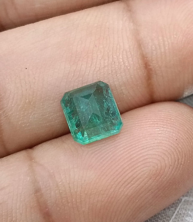 2.08ct Emerald Natural Octagon Cut Medium Intense Green Gemstone