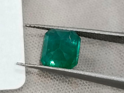 Zambian Emerald 1.87ct Natural Certified Deep Green Octagon Cut Gemstone