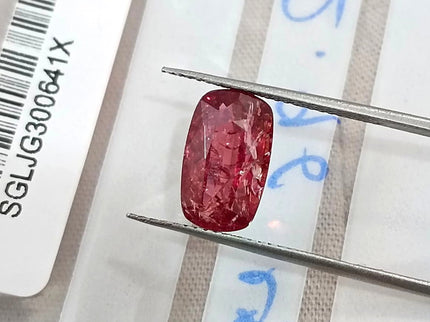2.96ct Unheated Mozambique Ruby Rasberry Red SGL Certified Cushion Cut Loose Gemstone