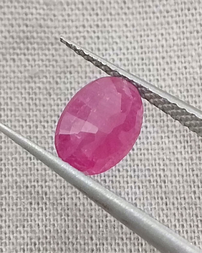 GSI Certified 1.34ct Mozambique Ruby, Natural Untreated Ruby