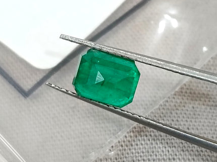 GSI Certified 1.37ct Swat Emerald Deep Velvet Green Natural Gemstone