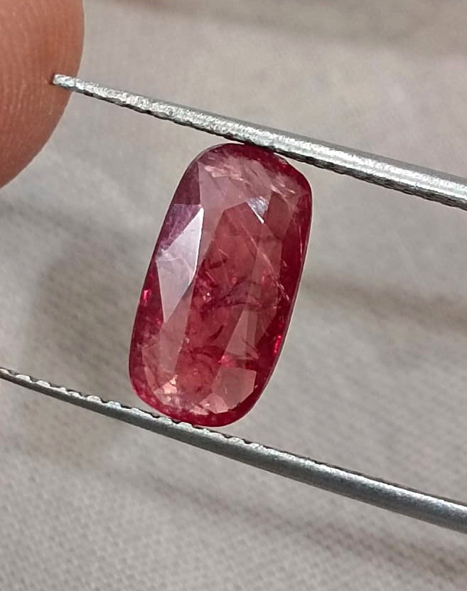 2.04ct Unheated Natural Ruby Wine Red SGL Certified Mozambique Cushion Cut Loose Stone
