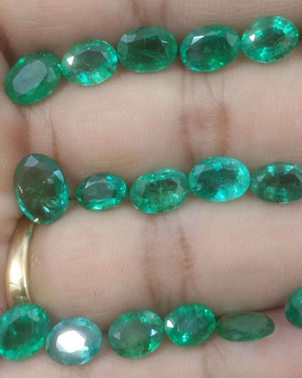 24.31ct Medium to Vivid Green Natural Zambian Emerald Parcel Minor Oiled Loose Gemstones