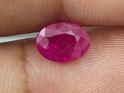 GSI Certified 1.54ct Mozambique Ruby, Natural Untreated Gemstone