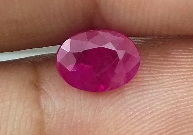 GSI Certified 1.54ct Mozambique Ruby, Natural Untreated Gemstone