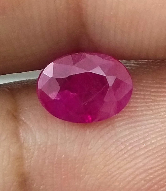 GSI Certified 1.54ct Mozambique Ruby, Natural Untreated Gemstone