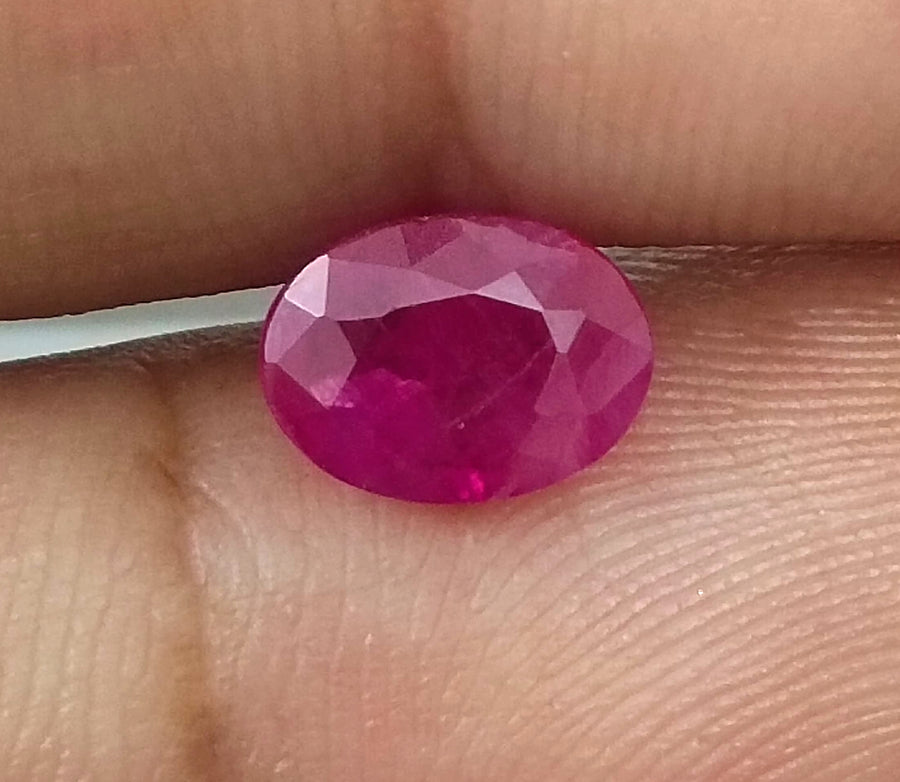 GSI Certified 1.54ct Mozambique Ruby, Natural Untreated Gemstone