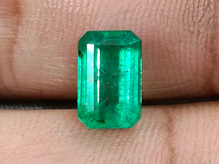 Zambian Emerald 2.63ct Neon Green Natural Certified Octagon Cut Stone